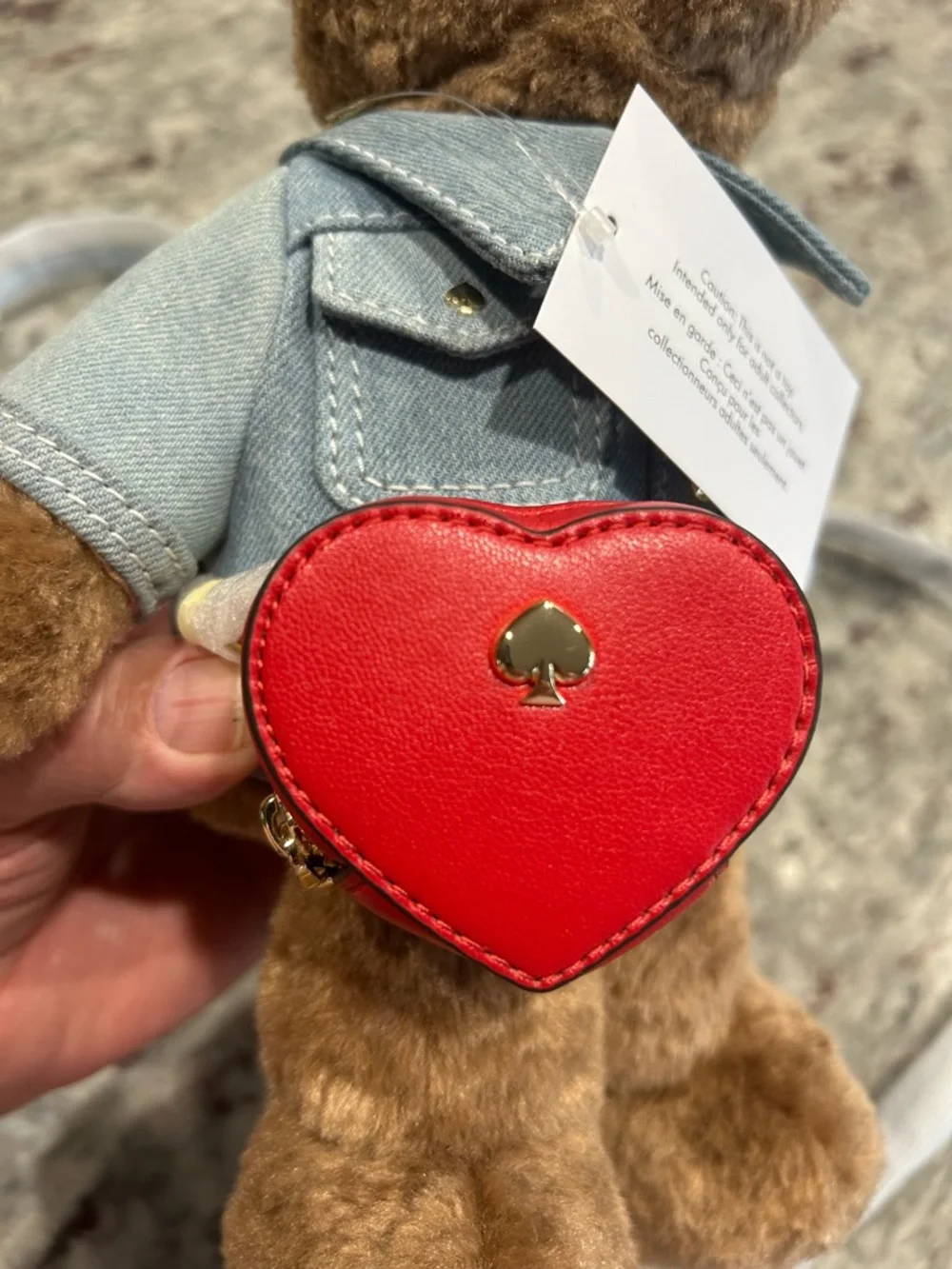 Kate Spade “Katie Bear” w/ Red Heart Coin Purse Crossbody Bag - Picture 13 of 13